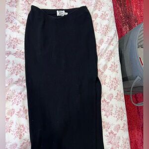 PRINCESS POLLY BLACK midi skirt with slit